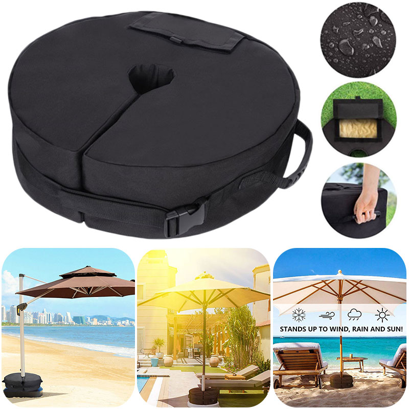 Outdoor Beach Tent Fixed Sandbag Round Wheel Sandbag Umbrella BaseWeightBag Shade Accessories