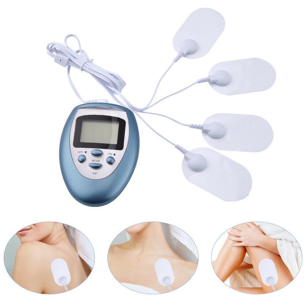 Electric Digital Therapy Machine LCD Screen Massage 4 Machine Muscle Body Massager Physiotherapy Pads Tens Slim Acupuncture H6F4