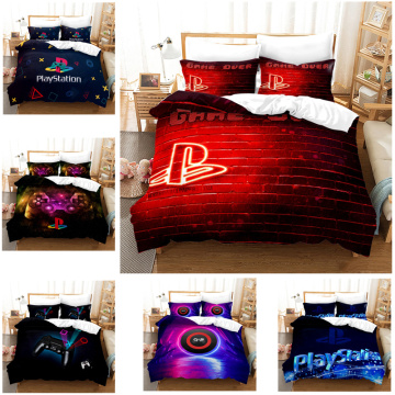 Printed Bedding Set 2/3pcs 3D Soft quilt cover Duvet Cover Set Twin Full Queen King Size Home Textile Geometry Play Station