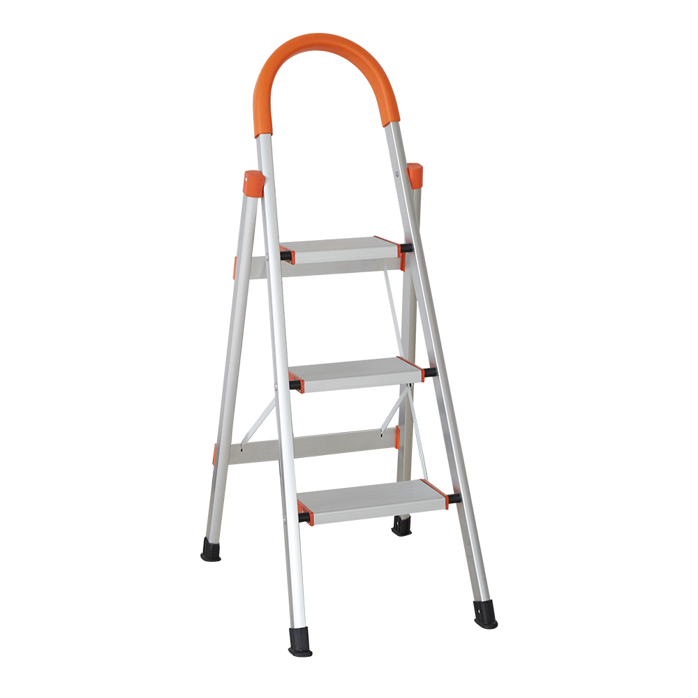 3 Step Ladder Portable Lightweight Folding Household Stepladder Anti-Slip Step Stool with Wide Platform and Handgrip