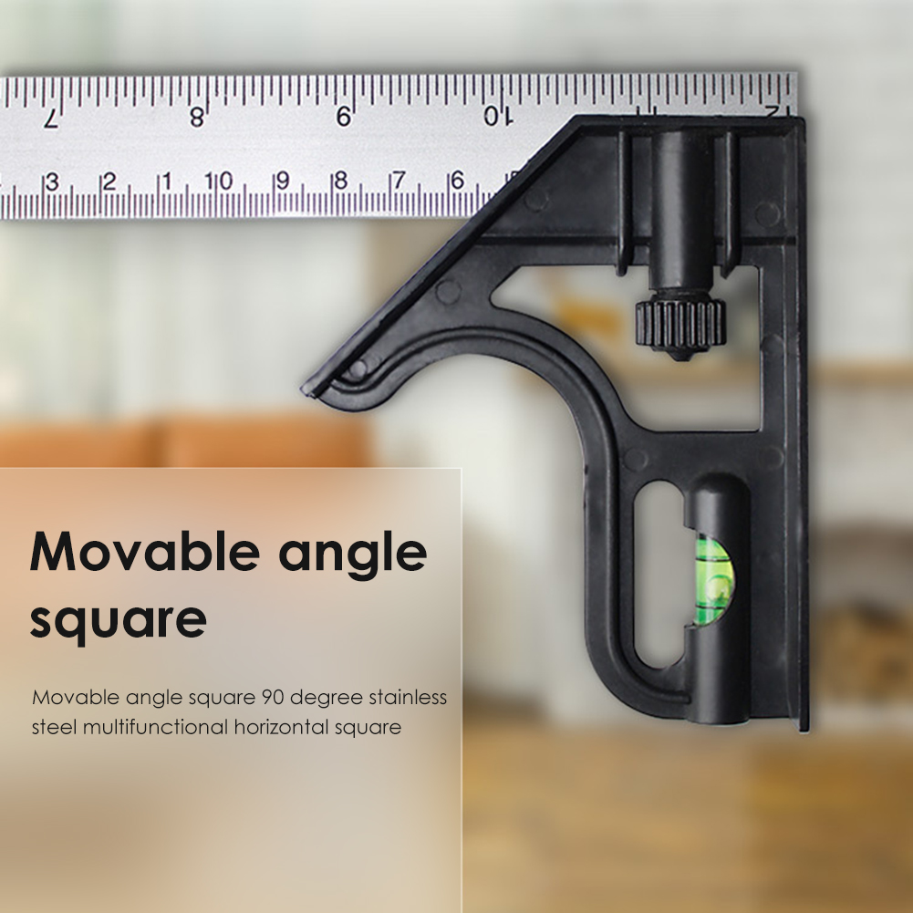 Multi-function Angle Ruler Protractor Combination Square Stainless Steel Ruler Wood Measure Ruler Profile Marking Tool