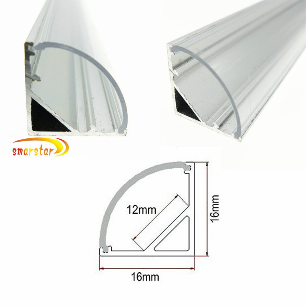 Smarstar 50cm V shape corner aluminum profile milky clear cover 0.5m aluminum channel for LED strip light LED bar Light #4