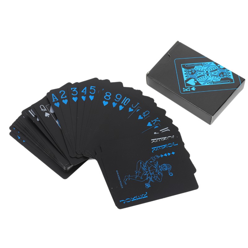 Creative Tyrant Gold Light Effect Black Gold Foil Waterproof Poker Plastic Playing Cards Gold Foil Poker Set Plastic Magic Card