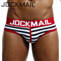 JOCKMAIL Brand Men Underwear briefs striped Sexy U convex calzoncillos hombre slips cueca Gay underwear mens bikini panties