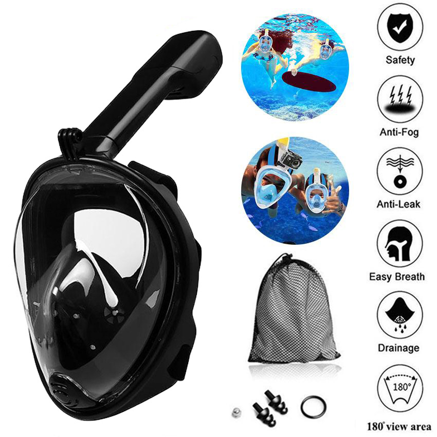 Scuba Diving Mask Full Face Snorkeling Mask Underwater Anti Fog Snorkeling Diving Mask For Swimming Spearfishing Dive Men