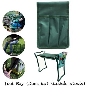 Folding Garden Kneeler Stool Bench Tool Pouch Bag Knees Sturdy Bearing Pad Stool Seat Portable Multi Pockets Storage Bag