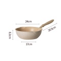 Maifan Stone Pan Non-Stick Pan Induction Cooker Home Cooking Pot Deep Frying Pan Wok 24cm Without Cover
