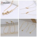 14k Real Gold Plated 3mm/4mm/5mm/6mm Positioning End Beads DIY Making Jewelry Chain Connector Accessory Findings