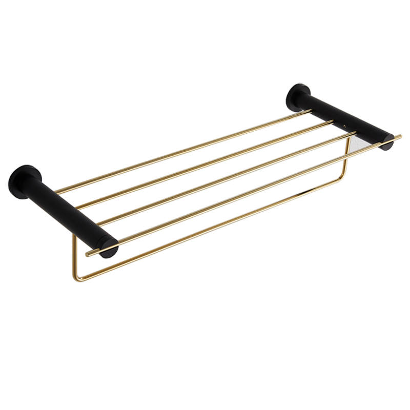 Bathroom Hardware Set Gold and Black Towel Rack Paper Holder Towel Hanger Corner Shelf Toilet Brush holder Bathroom Accessories