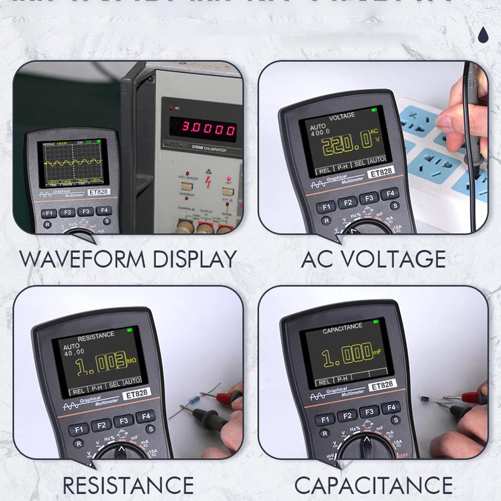 Digital Multimeter Oscilloscope 2 in 1 High Definition Intelligent Graphical Dual Channel Portable Digital Oscilloscope Dropship