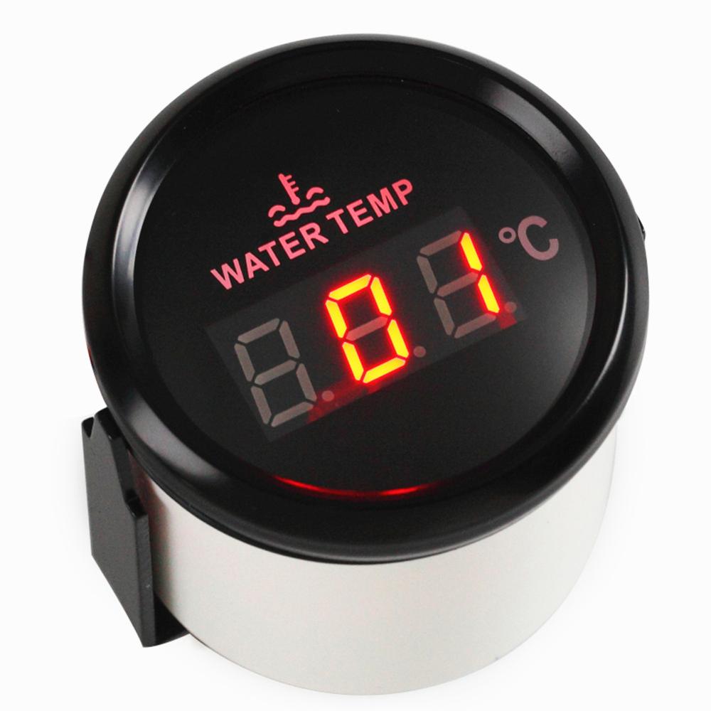 1pc 52mm Digital Water Temperature Gauges 40-120 Water Temp Meters 9-32v Fit for Auto Ship Agricultural Machinery Engines
