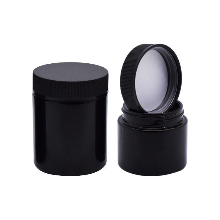 Black glass storage jar supplier