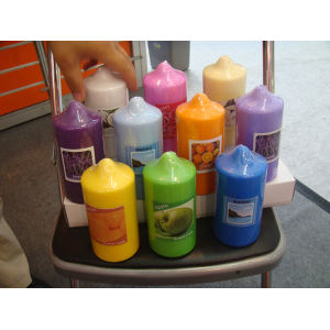 ODM for Candle Column pressed colorful Pillar candle supply to France Wholesale