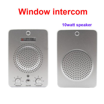 New metal 10w Window interphone Audio Record Intercom Interphone Speaker,Dual-Way Bank Office Store Station Window Microphone