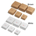 10pcs/lot 9sizes Small Kraft Paper Box Brown Cardboard Handmade Soap Box White Craft Paper Gift Box Black Packaging Jewelry Box