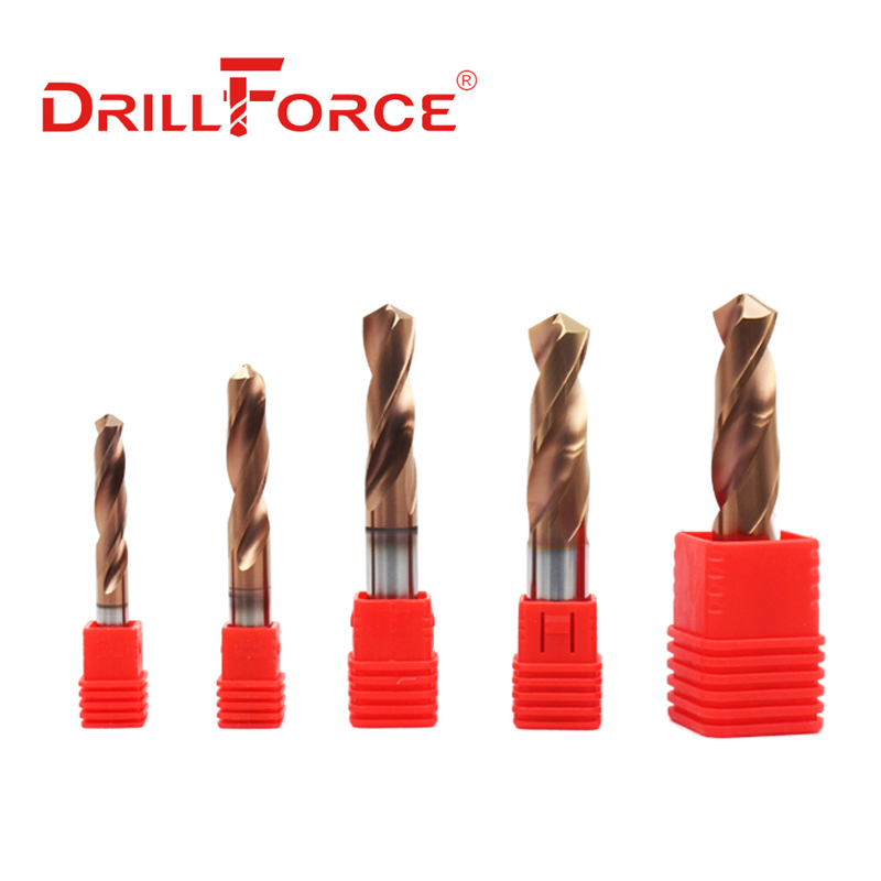 Drillforce 1PC Dia. 1.0-9.0mm HRC55 Solid Carbide Drill Bits Twist Drill Bit For Hard Alloy Machinery CNC Tool Stainless Steel