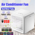 Portable Air Conditioner 7 Colors Light Conditioning Humidifier Purifier USB Desktop Air Cooler Fan With 2 Water Tanks Home