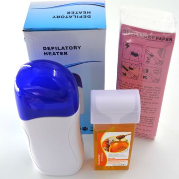 Epilator Roll-On Refillable Depilatory Wax Paraffin Heater 100pcs Waxing Paper Hair Removal Cream Set depilation