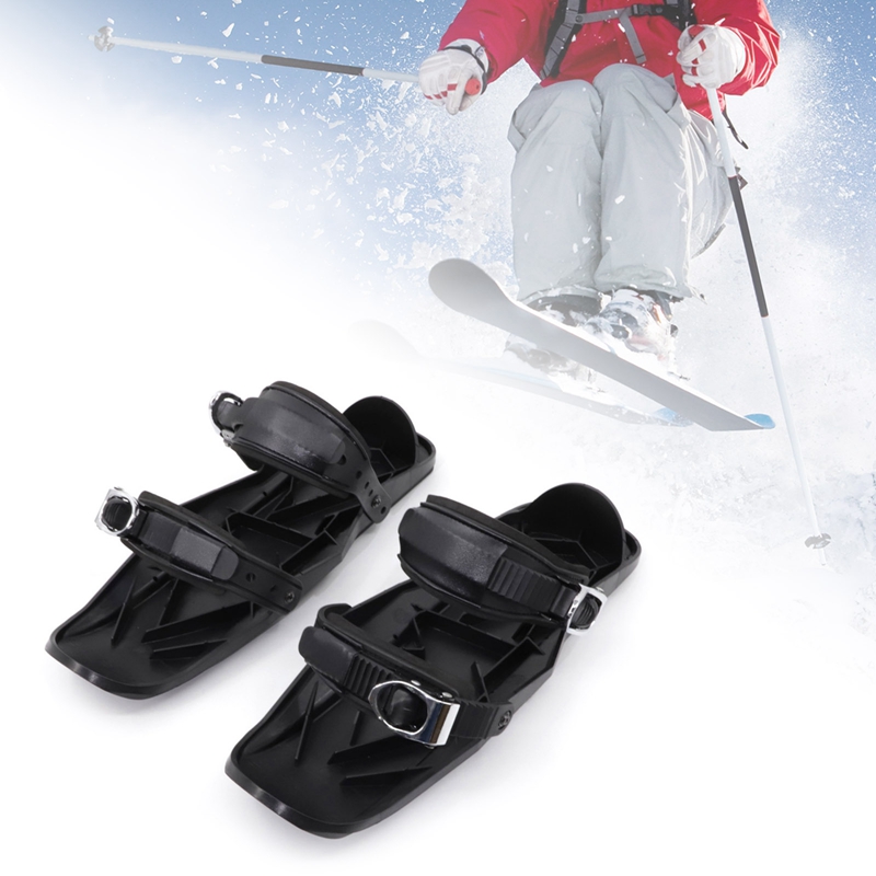 Mini Snowboard Shoes Outdoor Snowboard Blade Shoes Adjustable Binding Portable Ski Shoes Outdoor Sports Accessories