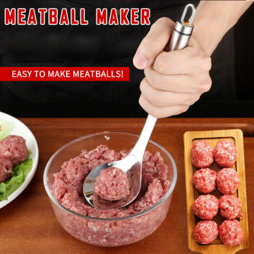 Meatball Spoon Stainless Steel Non-stick Long Handle Kitchen Accessories Easy To Make Meatballs Meat Poultry Tools Free Shipping