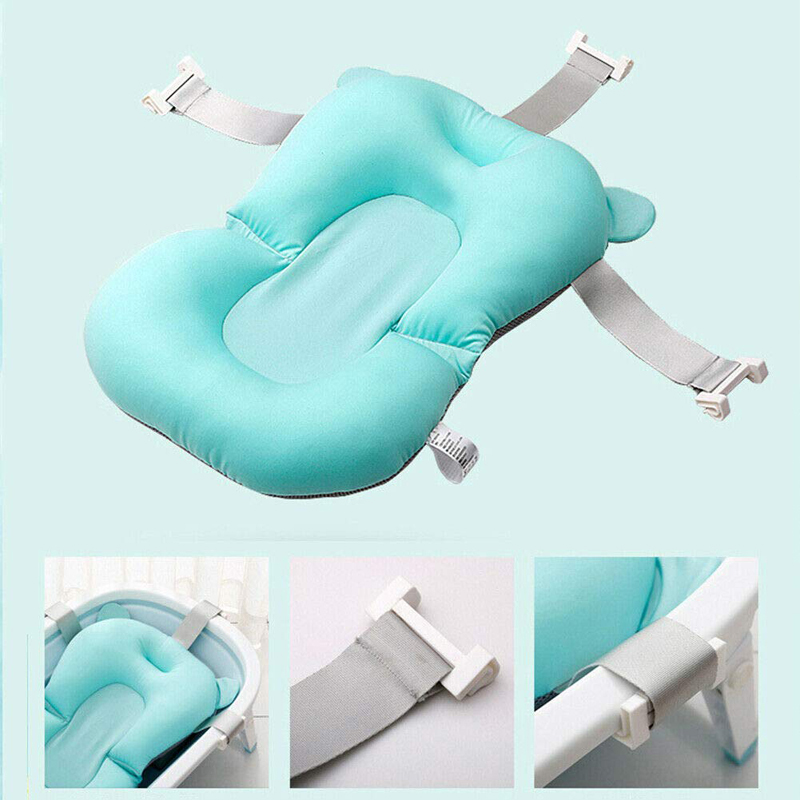 Non-slip Baby Bath Mat Tub Baby Shower Portable Mattress Air Mattress Comfort Pad Cute Wind Newborn Bathroom Safety Products