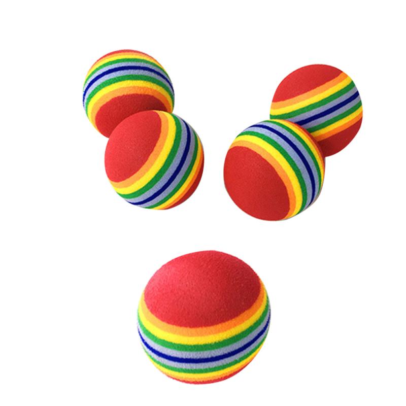 3PC/Lot Rainbow Balls Toy For Small Pets Dog Chew Toys Ball For Puppy Dogs Cats Tennis Balls Dog Toy Chihuahua Pet Products