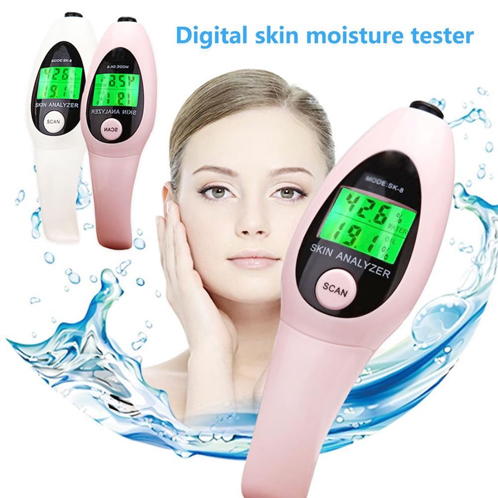 Professional Digital LCD Display Skin Tester Moisture Oil Water Facial Skin Analyzer Detection Skin Condition Face Care Health
