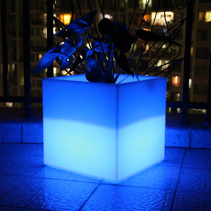 D30cm*H30cm LED Light Flowerpot Colors Changeable Luminous Flash Flower Pot Tray VASO Vase Indoor and Outdoor Free Shipping 1pc