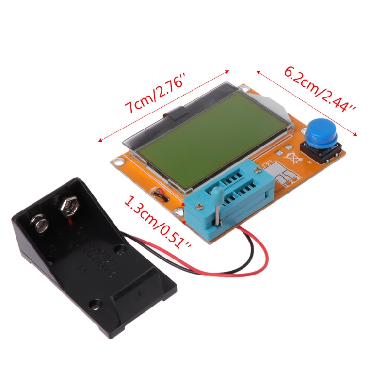 9V LCD Digital Transistor Tester LCR-T4 ESR Meter 12864 Backlight Capacitance Tool