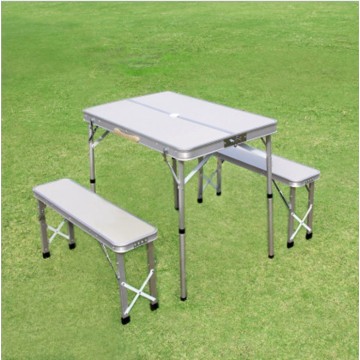 3Pcs Folding Table Desk Laptop Bed Lightweight Picnic Aluminum Alloy Camping BBQ Rain Proof Garden Sets Ultra Light Picnic Color