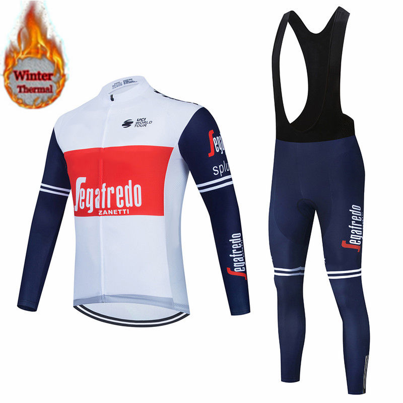 Segafredo 2021 Winter Fleece Pro Cycling Jersey Set Mountian Bicycle Clothes Wear Ropa Ciclismo Racing Bike Clothing Cycling Set