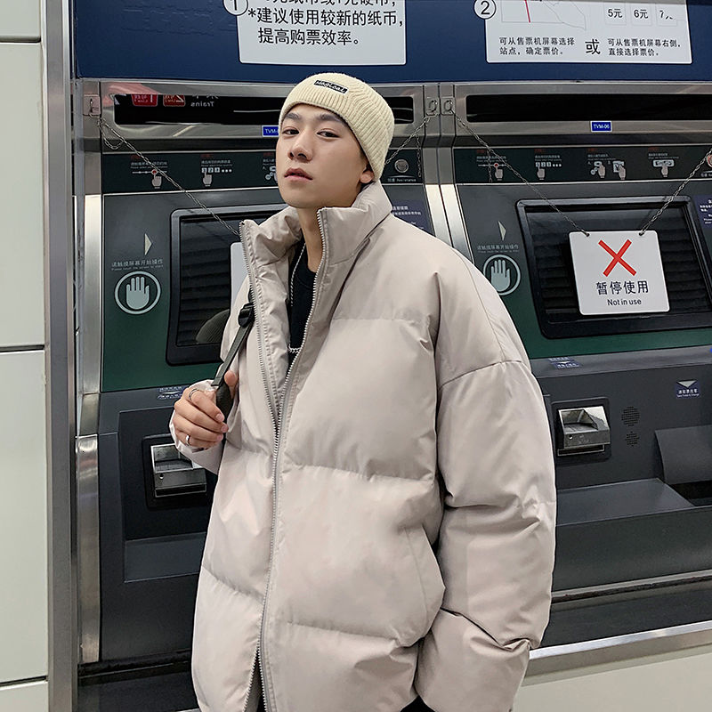 Winter Jacket Men's Warm Fashion Casual Stand-up Collar Coat Men Parka Thick Down Jacket Loose Korean Short Coat Mens Clothes