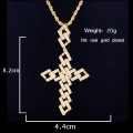 Miami Cuban Cross Links Necklace & Pendant With 4mm Tennis Chain Gold Color AAA Cubic Zircon Men's Women Hip hop Rock Jewelry