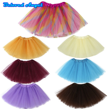 3 Layers Girls Tutu Skirt Mesh Lace 14 colors Kids Baby Tutu Skirt Wild Children Princess Girls Ballet Dancing Party Pettiskirt