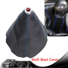 Universal Car PVC Leather Gear Manual Gaiter Shifter Shift Boot Cover & Stitch