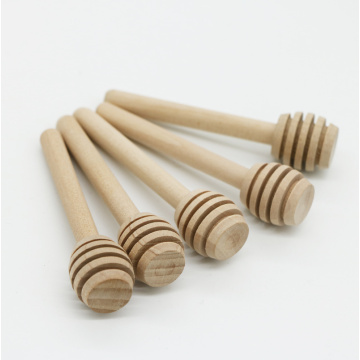 5 pcs Mini Portable Wooden Honey Spoon Stick for Honey Jar Mixing Stick