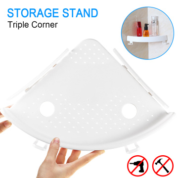 2020 Bathroom Shelf Qrganizer Snap Up Corner Shelf Caddy Bathroom Plastic Corner Shelf Shower Storage Wall Holder Shampoo Holder