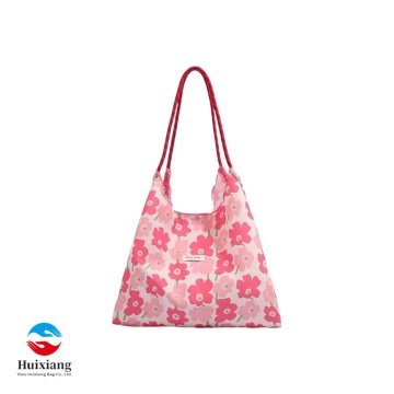 Korean Ins Style Floral Canvas Tote Bag