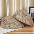 2020 Summer Men Handmade Straw Newsboy Caps For Women Campaniform Church Cap for Parent Ivy Hats with Visors