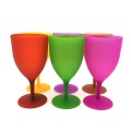 6 Pieces / Set of High Quality Plastic Wine Glasses Goblet Champagne Party Picnic Bar Drink Cup Colorful Frosted Cups