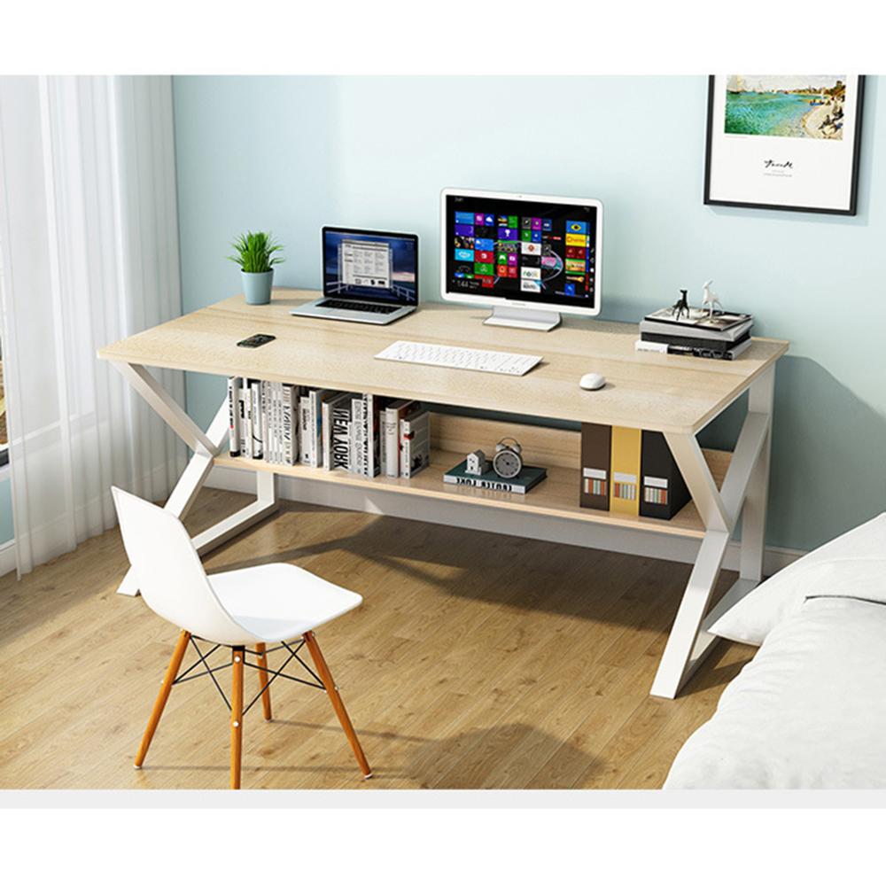 100CM Office Computer Desk Study PC Writing Gaming Table Home Workstation Shelf Office Furniture Bedside Computer Laptop Tablo