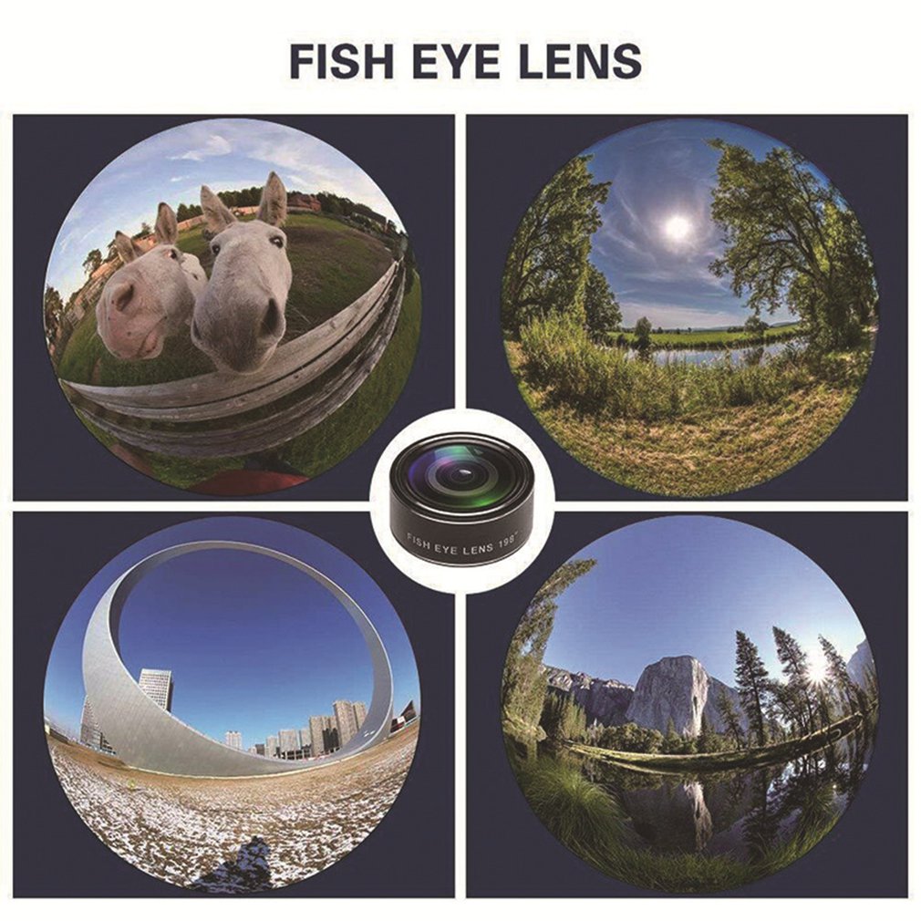 10 in 1Fish Eye Lens Wide Angle Macro Fisheye Lens Zoom For iphone 7 8 plus XS MAX X Mobile Phone Camera Lens Kit