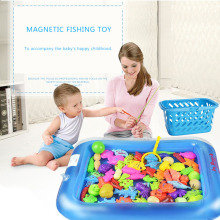 Magnetic Fishing Toy Game With Inflatable pool Magnetic Fishing Toy Rod Net Set For Kids Child Model Play Fishing Games Outdoor
