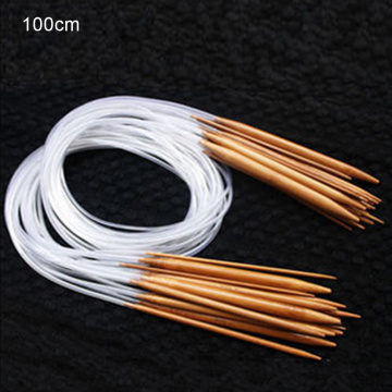 18pcs/set DIY Knitting Needles Multicolor tube 40-120cm Bamboo Circular Crochet Knitting Needles Set #2
