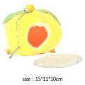 Comfortable Small Animals Hanging Nest House Cotton Cage Cartoon Fruit Peach Warm Bed for Small Animals Hamsters Squirrels