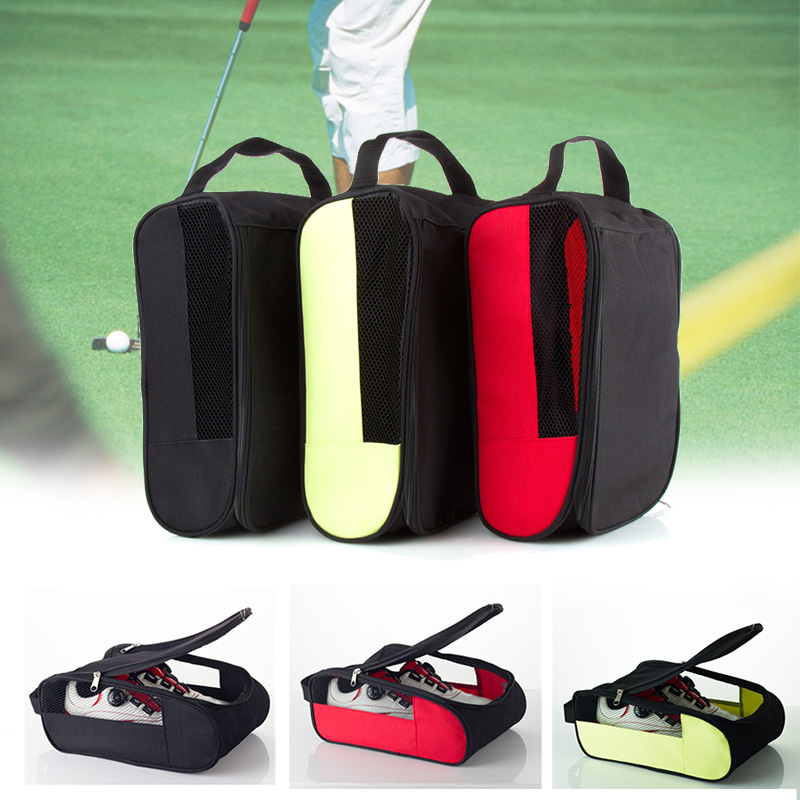 Golf Shoes Bags Zippered Organizer Breathable Portable for Outdoor Sport Travel Storage Supplies Shoes Protect Bag 34x23x14cm