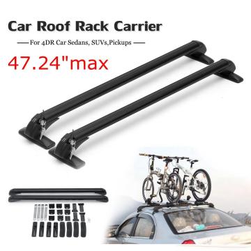 2pcs 90cm Car Roof Racks Cross Bars Luggage Carrier Anti-theft Lockable Roof Racks with Rubber Gasket For 4DR Car Sedans SUV