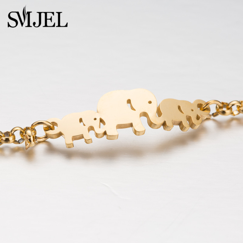 SMJEL Hot Stainless Steel Bracelet for Women Lovely Animal Butterfly Elephant Strand Bracelets Bangles Jewelry Accessories