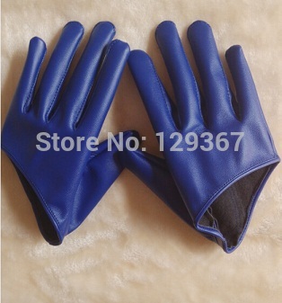 Free shipping! 100% real shooting, women's short design PU leather gloves fashion half palm motorcycle gloves gloves 17colors