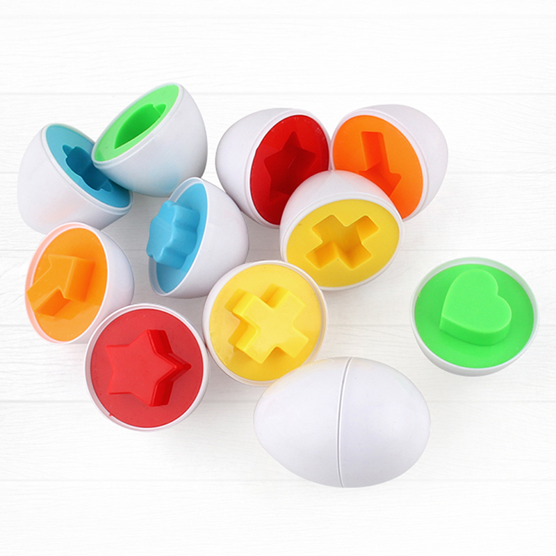 Baby Toy Shape Color Recognition Learning Education Toys 3D Smart Eggs Game For Children Popular Toys Jigsaw Mixed Shape Tools